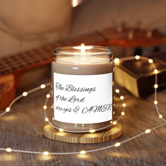 Blessings of the Lord Scented Soy Candle — 9oz Jar (White Lid)