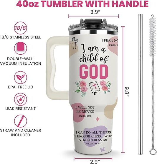 Mothers Day Gifts for Mom - Best Mom Ever Tumbler, Mommy Coffee Mug, Mama Tumblers, Momma Gift Ideas, Funny Birthday Present for Her, Mom Cup, Cute Mother Day Gift Tumbler with Handle 40Oz