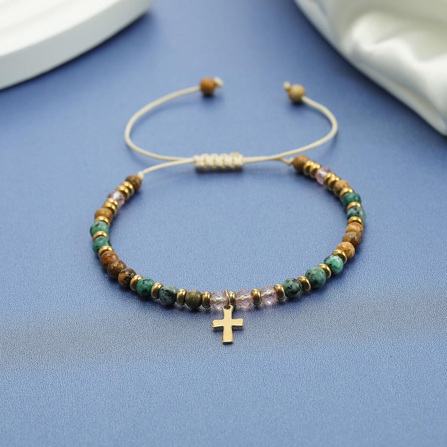 Christian Gifts for Women,Cross Bracelet,Christian Gifts,Inspirational Gifts for Women,Natural Stone Bracelets,Religious Gifts for Woman