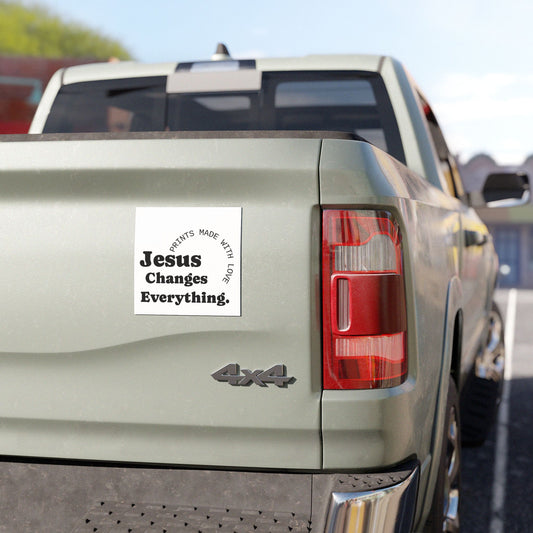 Jesus Changes Everything - Inspirational Car Magnet