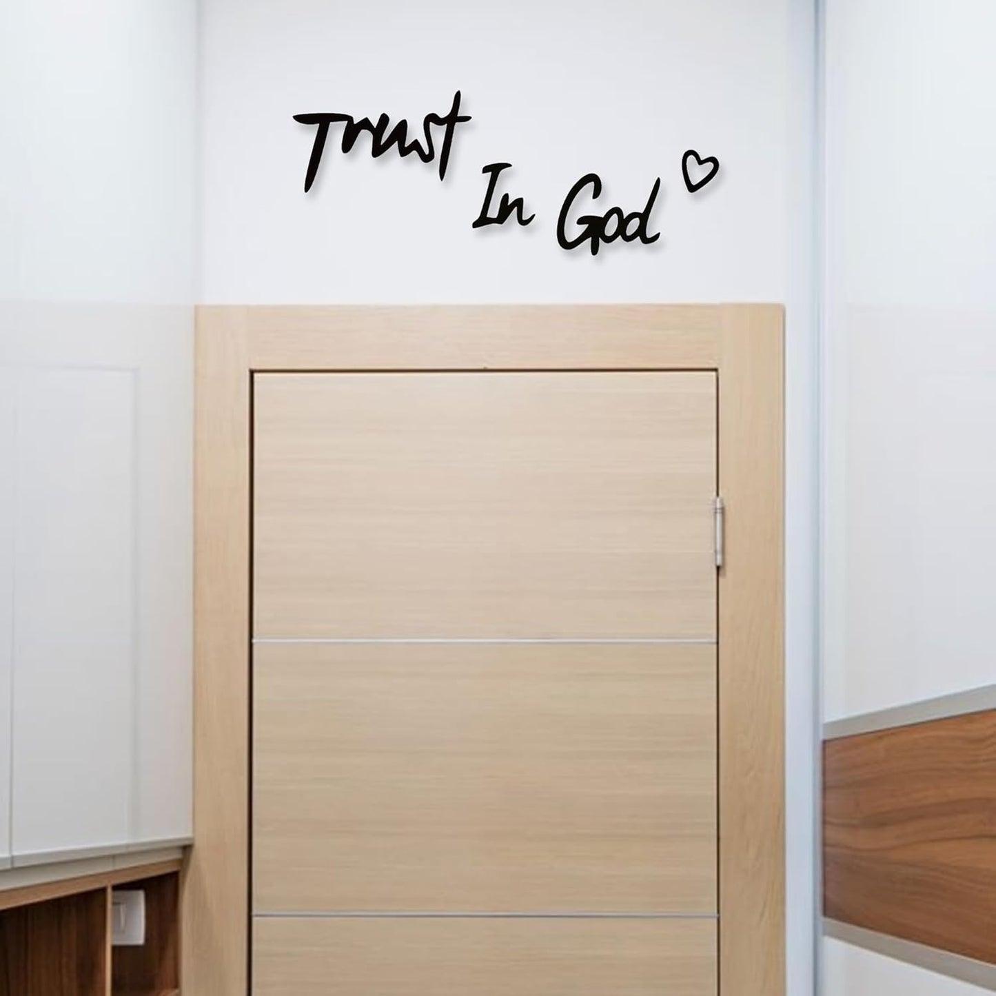 “Trust in God” Sign, Inspirational Scripture, Wall Art for Home Decor, Faith Based Living Room Wall Art, Heartwarming Gift