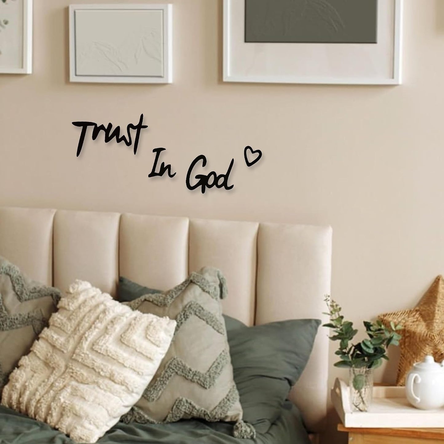 “Trust in God” Sign, Inspirational Scripture, Wall Art for Home Decor, Faith Based Living Room Wall Art, Heartwarming Gift