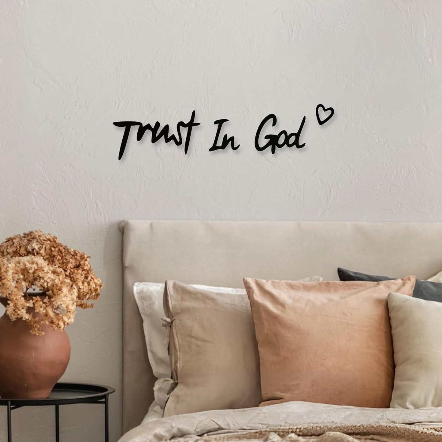 “Trust in God” Sign, Inspirational Scripture, Wall Art for Home Decor, Faith Based Living Room Wall Art, Heartwarming Gift