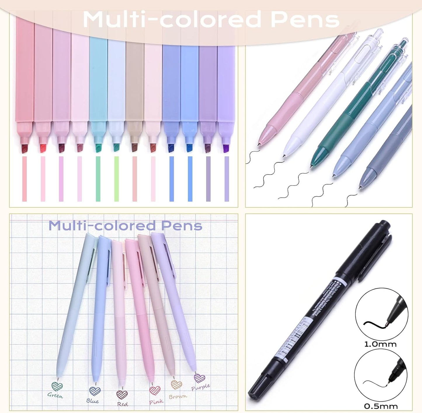Bible Study Supplies Journaling Kit for Women, Bible Study Kit, 12 Pastel Highlighters and 12 Pens No Bleed, 75 Laminated Tabs, Prayer Journal Pencil Case and More, Pink