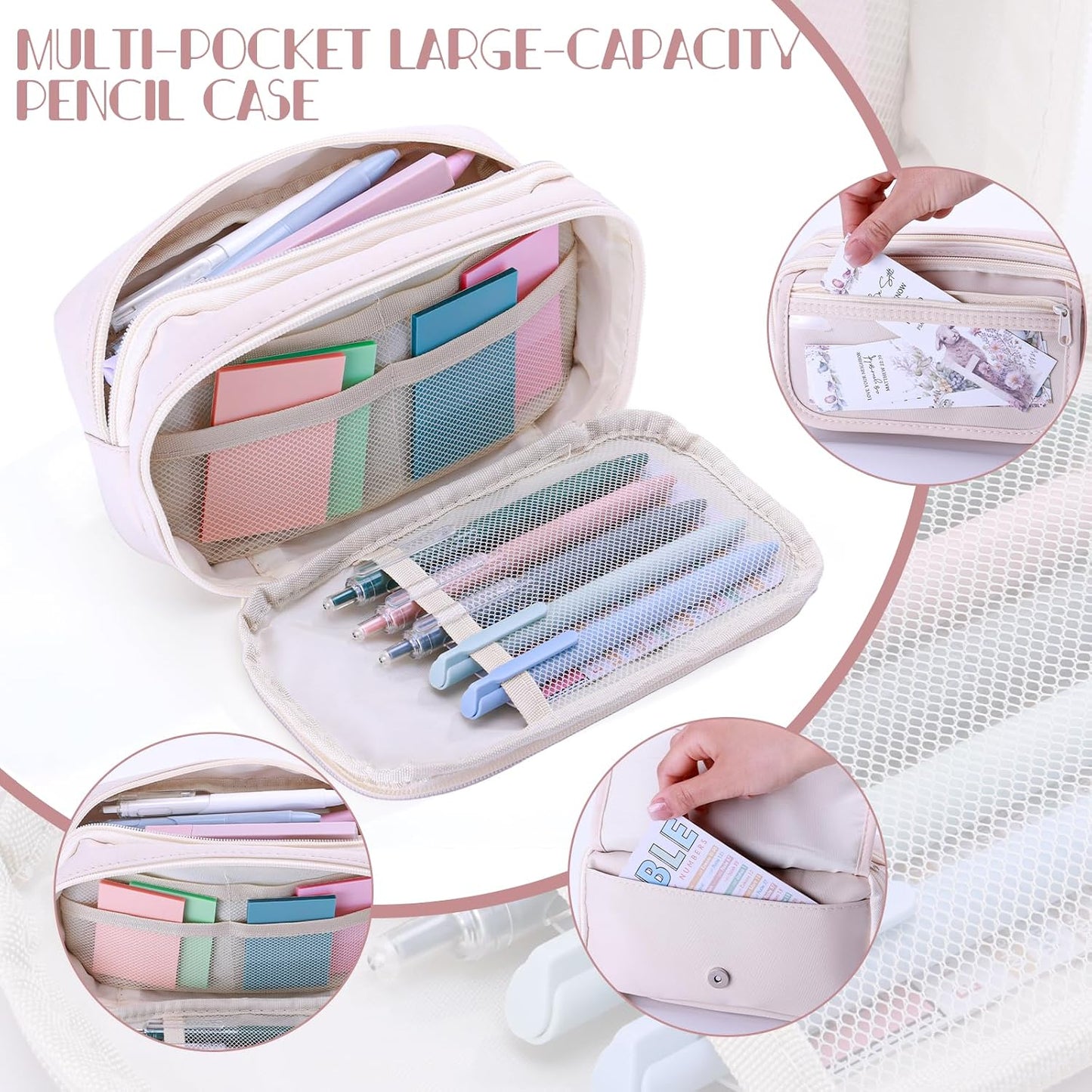 Bible Study Supplies Journaling Kit for Women, Bible Study Kit, 12 Pastel Highlighters and 12 Pens No Bleed, 75 Laminated Tabs, Prayer Journal Pencil Case and More, Pink