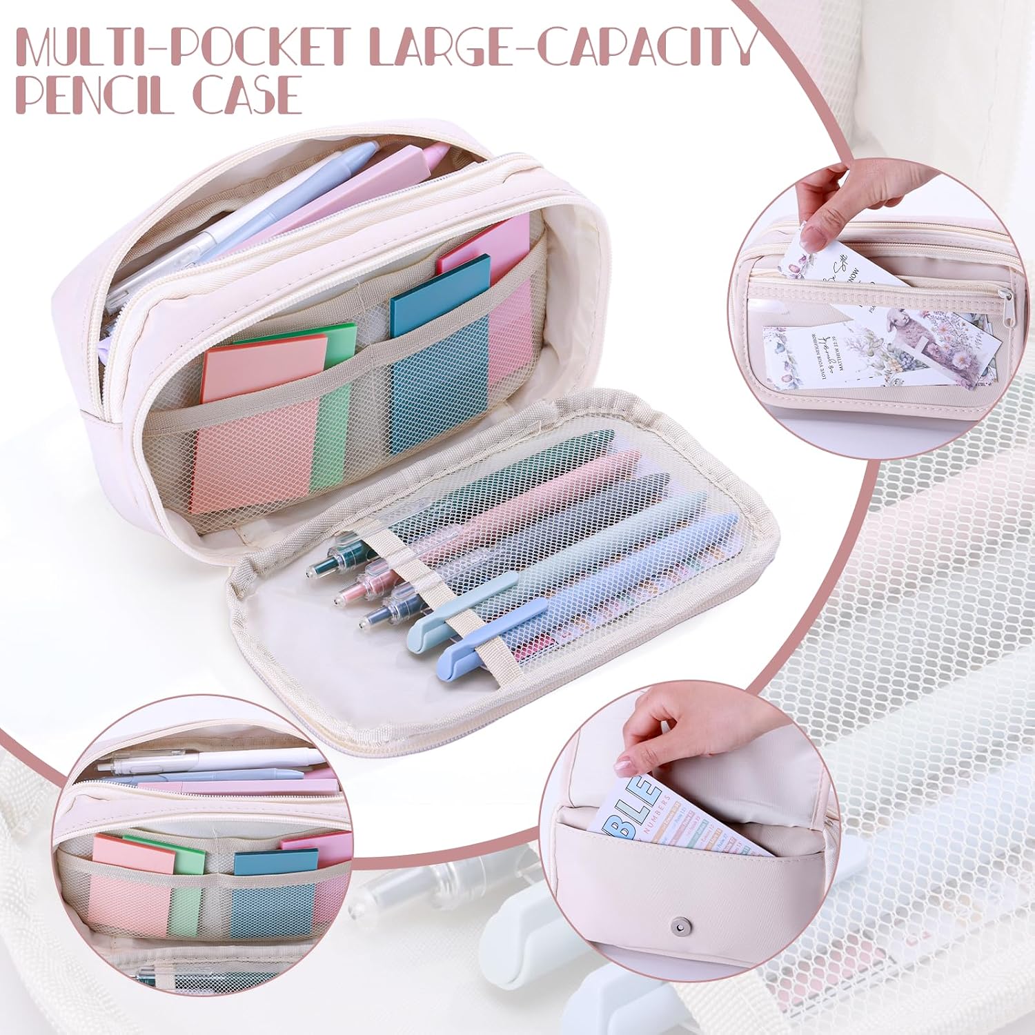 Bible Study Supplies Journaling Kit for Women, Bible Study Kit, 12 Pastel Highlighters and 12 Pens No Bleed, 75 Laminated Tabs, Prayer Journal Pencil Case and More, Pink