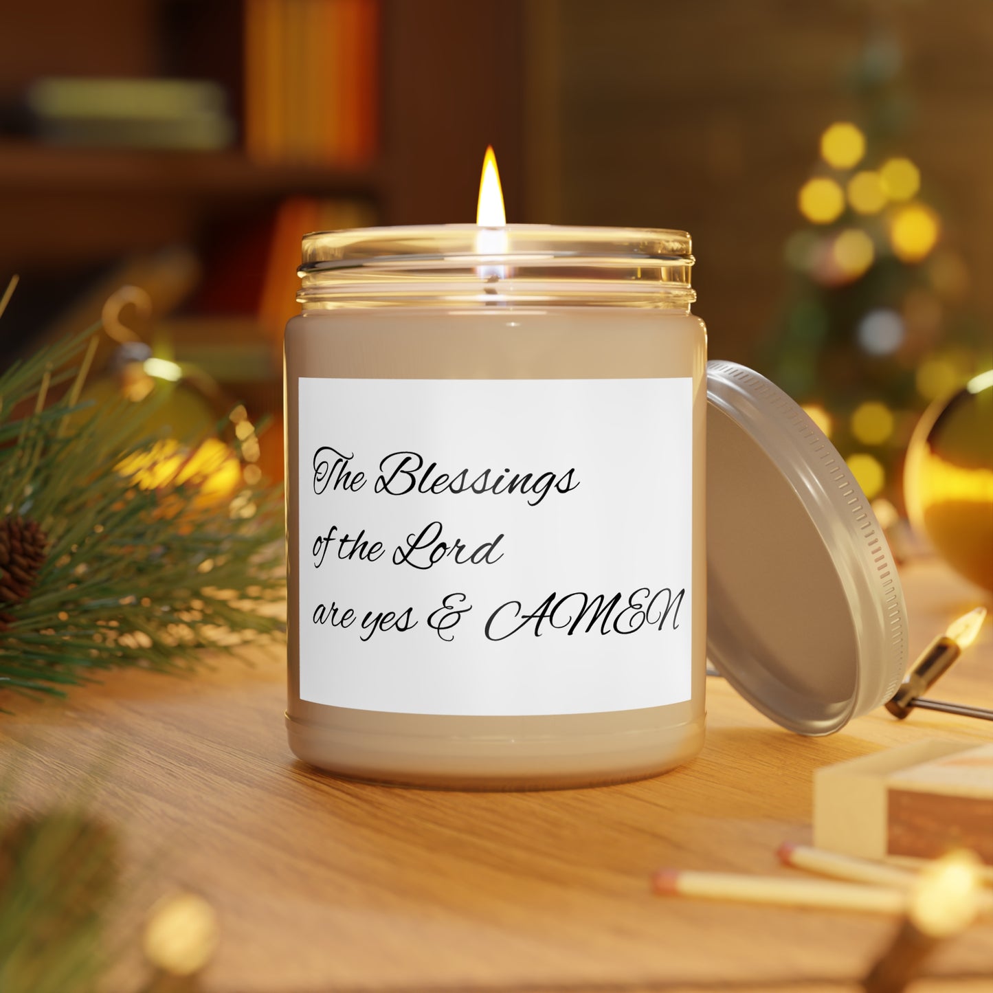 Blessings of the Lord Scented Soy Candle — 9oz Jar (White Lid)