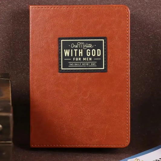 One Minute with God for Men, 365 Days Devotional Journal, Portable Daily Reflections Book, Perfect Gift for Holidays Birthdays Christmas New Year, Self Improvement Journal