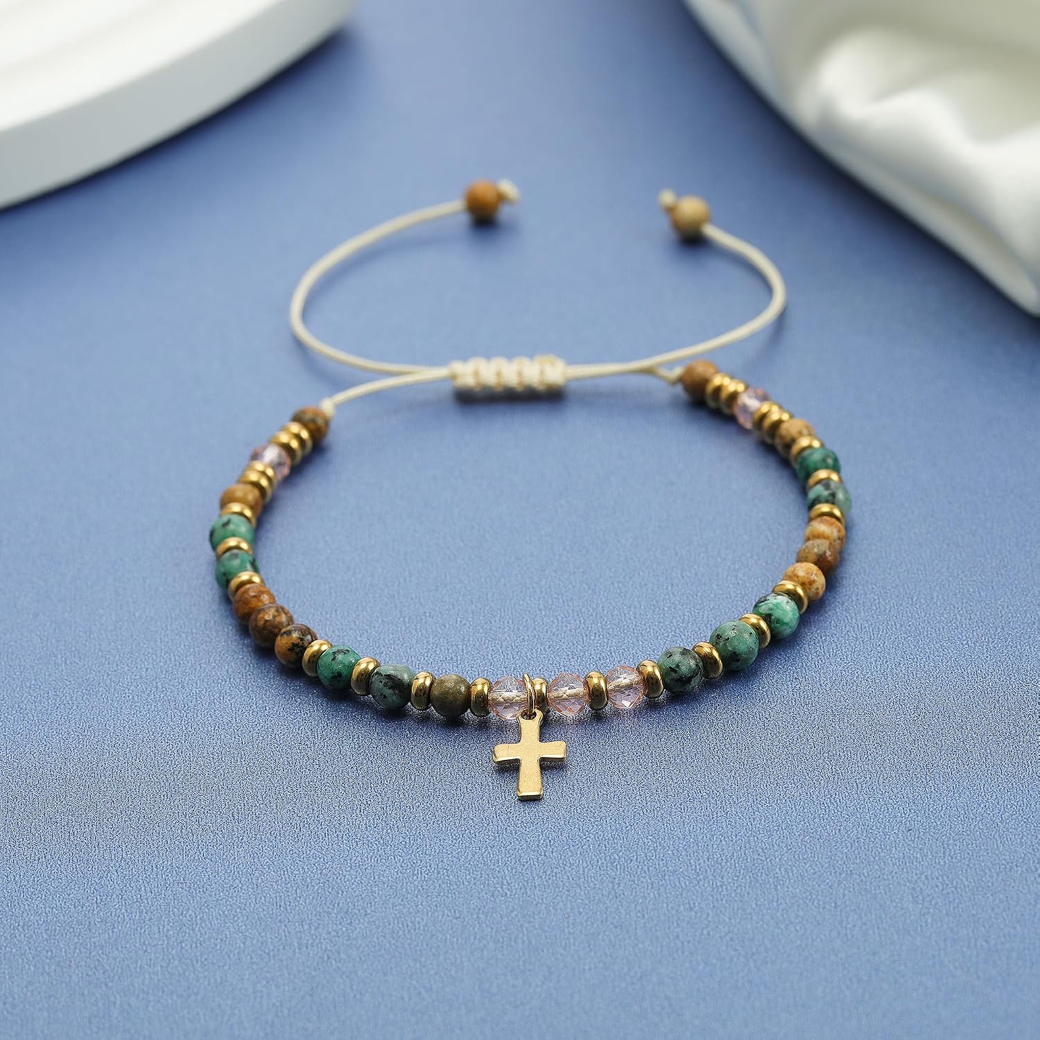 Christian Gifts for Women,Cross Bracelet,Christian Gifts,Inspirational Gifts for Women,Natural Stone Bracelets,Religious Gifts for Woman